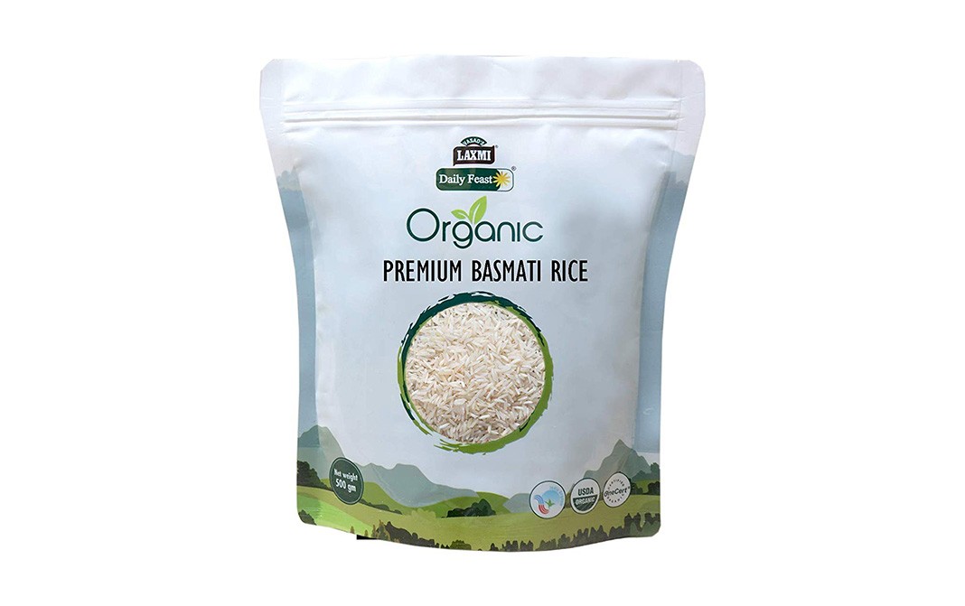 Laxmi Daily Feast Organic Premium Basmati Rice   Pack  500 grams